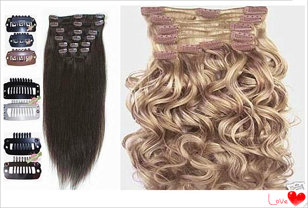 120g 160g 260g 280g 300g 320g 22" 24" Double Drawn Thickness Lace Clip in Hair Remy Clip in Hair Extensions 220 grams