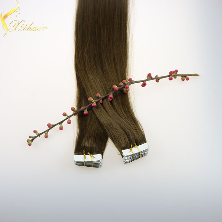20 years experience manufacturer wholesale No tangle&shed 18inches tape human hair extensions