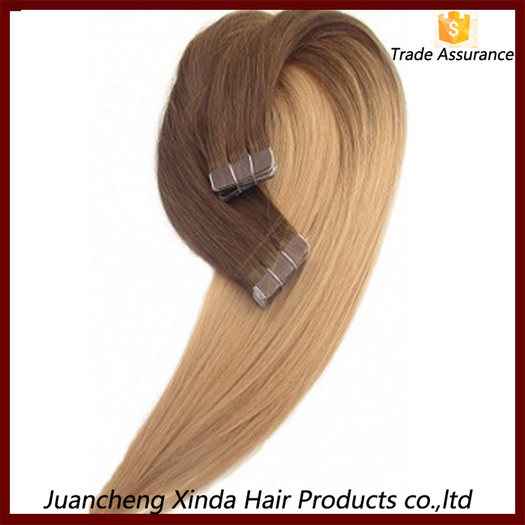2014 hot selling top quality high quality ombre tape in extensions