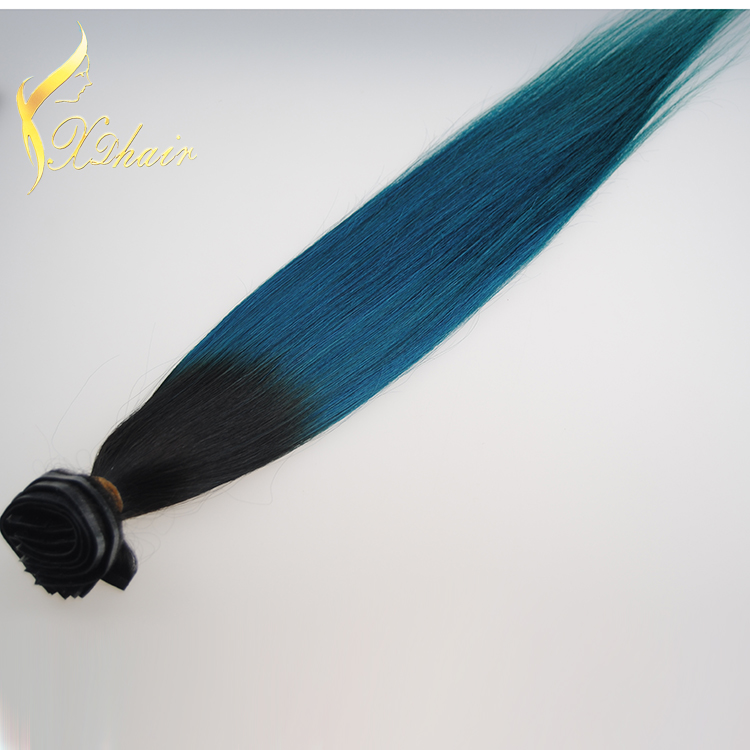 2016  220 grams full head clip in hair extensions/grey color clip in hair extension/ombre hair extension clip in