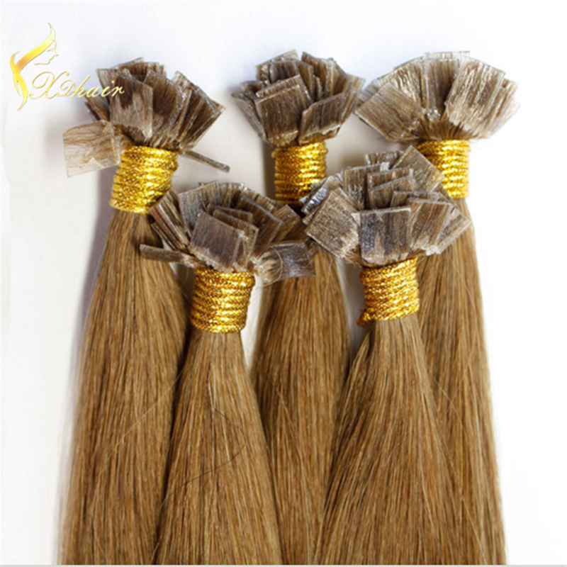 2016 Ali Express Top Quality Cheap Factory Wholesale Russian Hair Double Drawn Remy Flat Tip Hair Extension