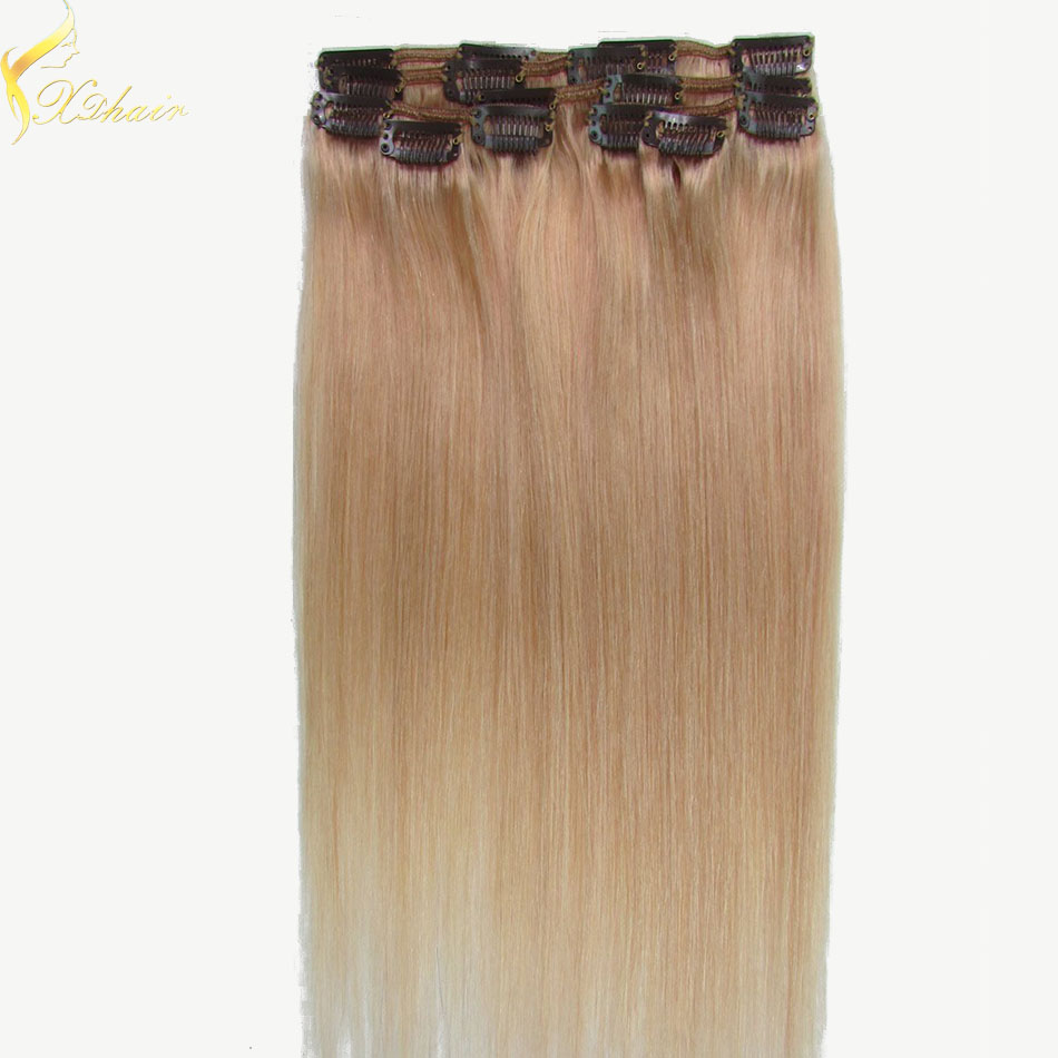 2016 Best sale new arrival luxury 120g double drawn clip in hair extension