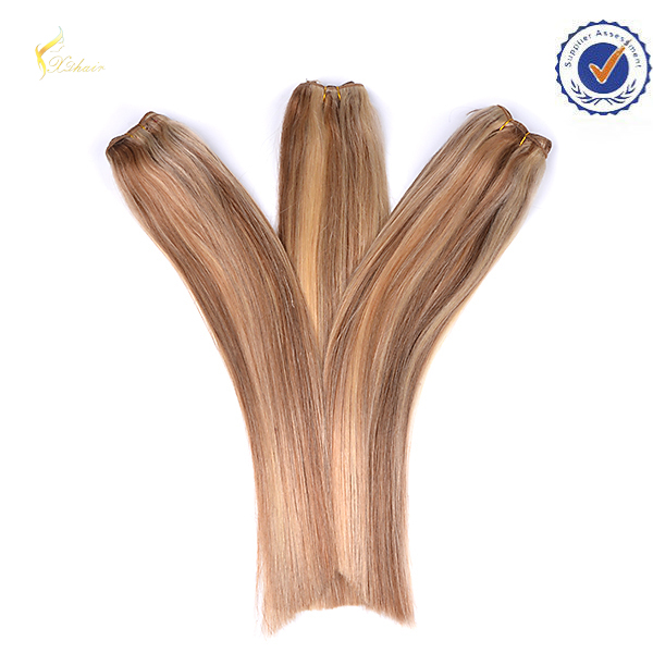 2016 brazilian straight hair extensions clip in human hair extensions
