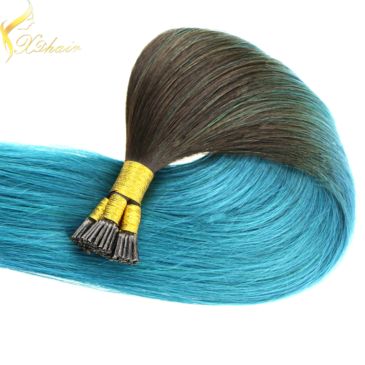 2016 double drawn keratin I tip hair remy 1g stick tip hair extension piano color i tip hair