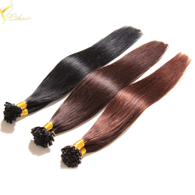 2016 double drawn unprocessed remy U tip hair extensions indian