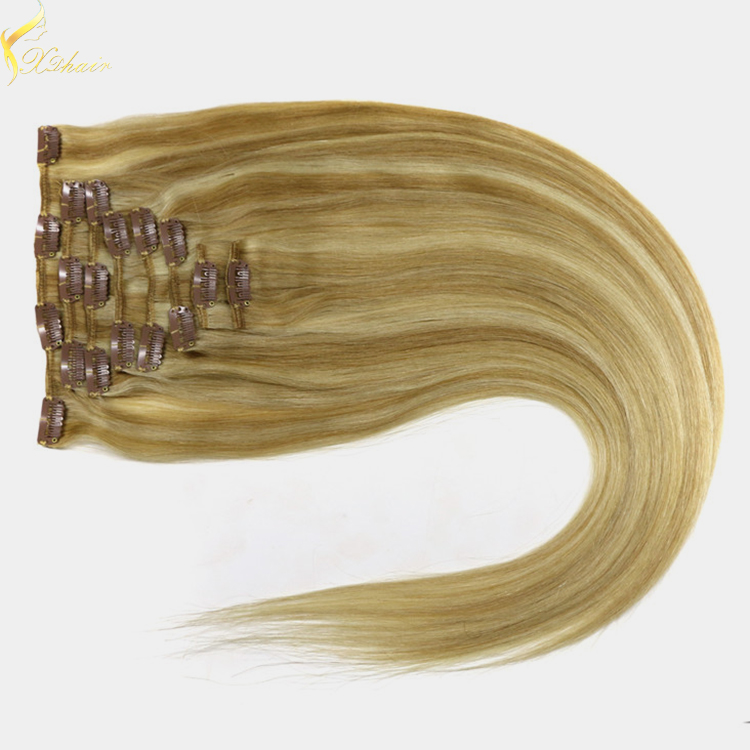 2016 hot selling factory price clip in human hair topper remy