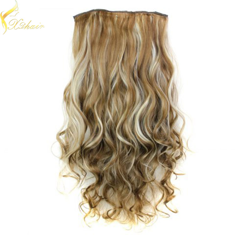 2016 hot selling factory wholesale price no tangle no shedding ombre clip on hair extensions natural hair