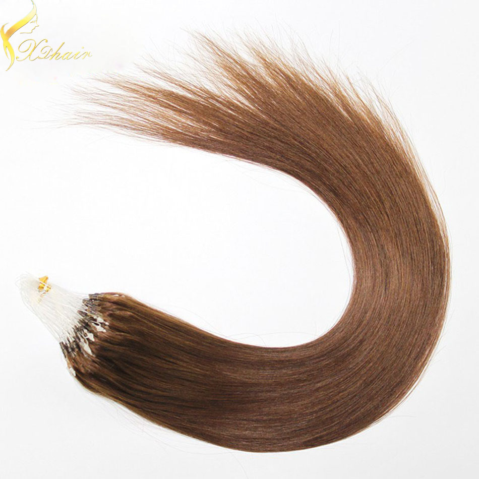 2016 new fashion 18-30inch 1g/strand 100g/pack natural color micro loop hair extension