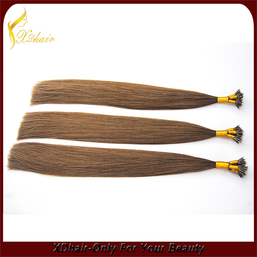 2016 new style, nano tip hair extension, top quality and 6A quality