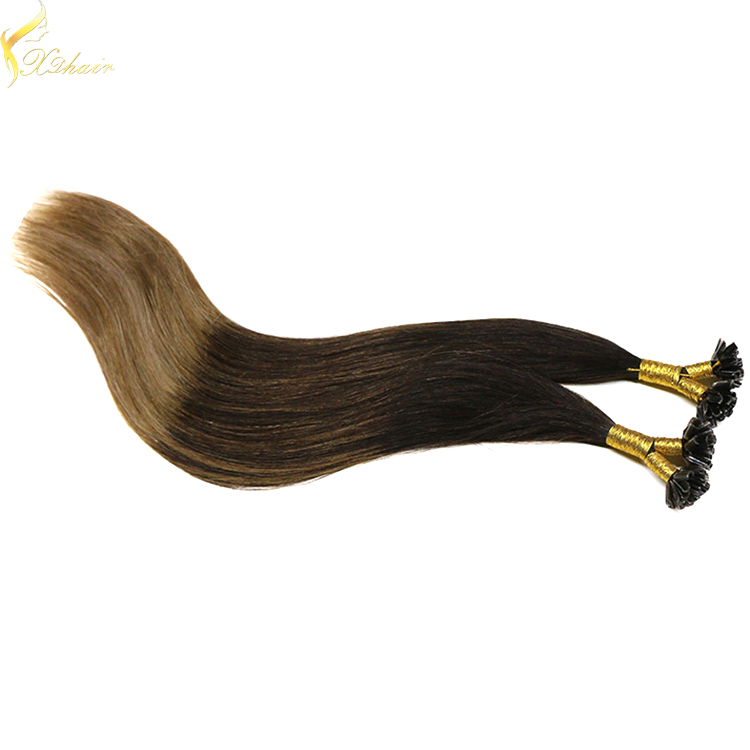 2016 unprocessed remy double drawn u tip hair extension 2g strand ombre