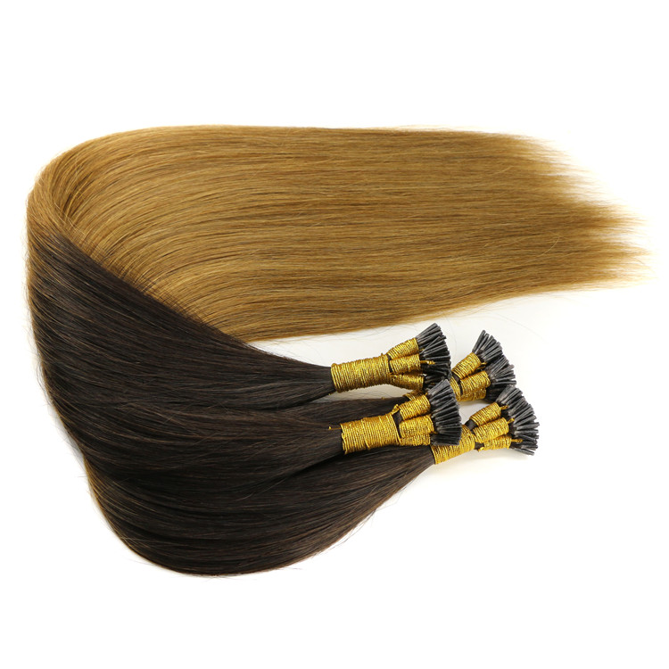 Top grade double drawn ombre 2T color I stick tip hair extensions