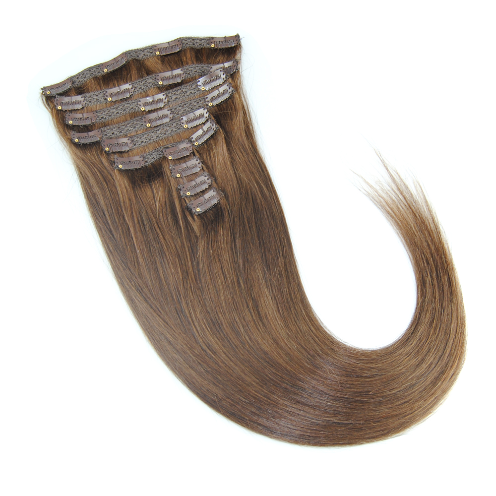 5a graad zuivere Braziliaanse 100% menselijk haar clip in remy hair extensions 200g kant