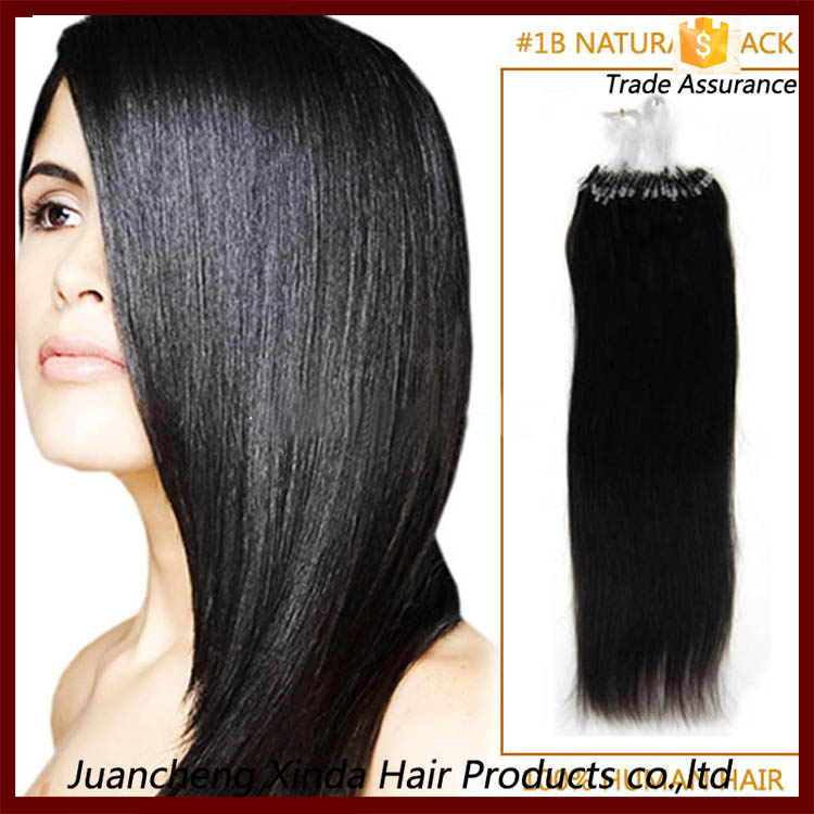 6A Grade Fashion Keratine Fusion Loop Tip Hair 100% Goedkope Indian Remy Micro Lus Ring Human Hair Extension 1g