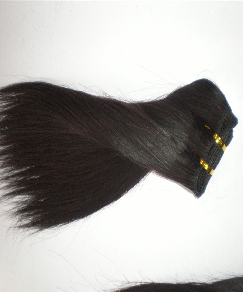 6A brazilian straight weave clip in human hair extension for black women
