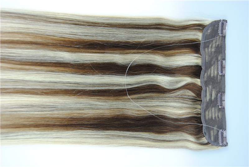 8-30inch straight fish line human flip in halo hair extensions dropship