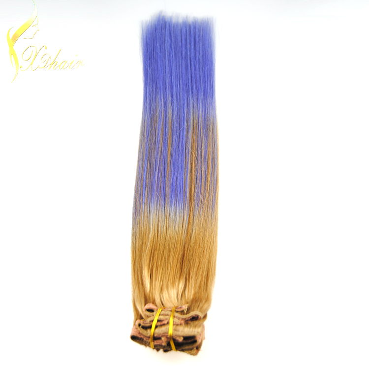 8A Grade Virgin Hair full cuticle clip in hair extension 7a balayage For White Women