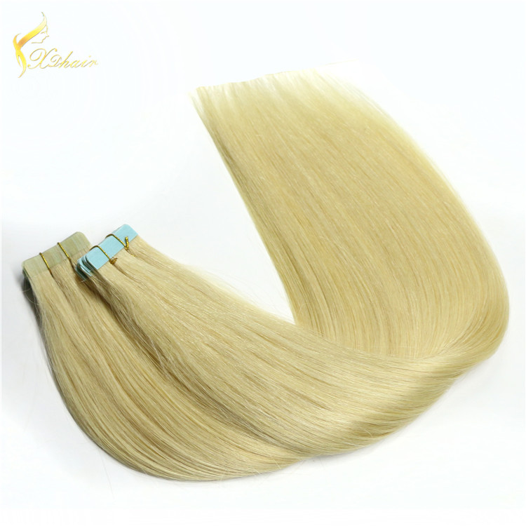 Active demand Raw virgin unprocessed single sided hair tape extensions in alibaba china factory