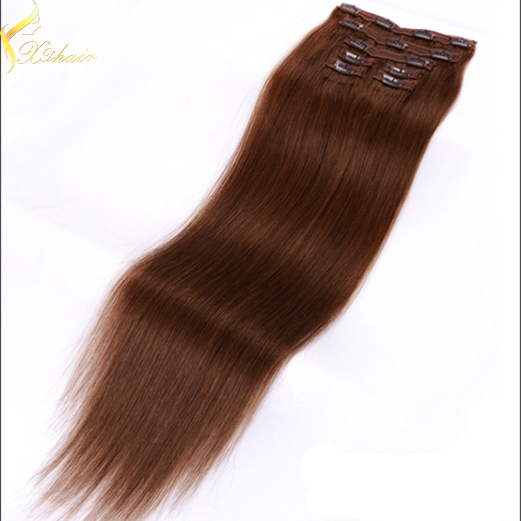 Alibaba China Free Shipping 2016 Hot Selling Factory Price triple weft hair extension remy hair clip in