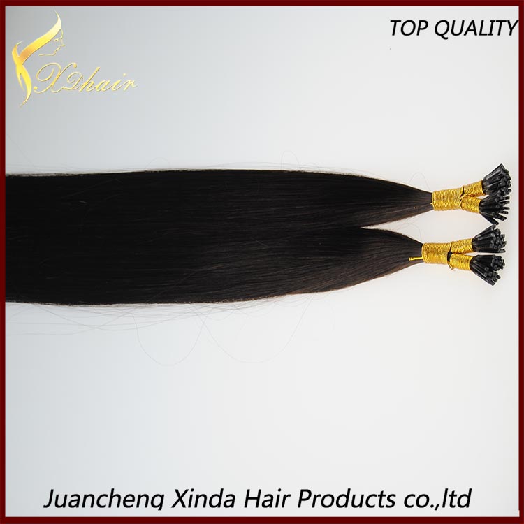 Alibaba express 6a cheap keratin virgin human remy i tip 100% virgin indian remy hair extensions