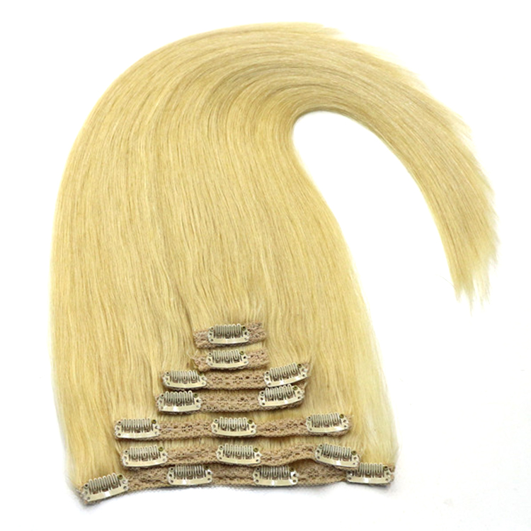Alibaba express wholesale full cuticle human hair clip on extensions india