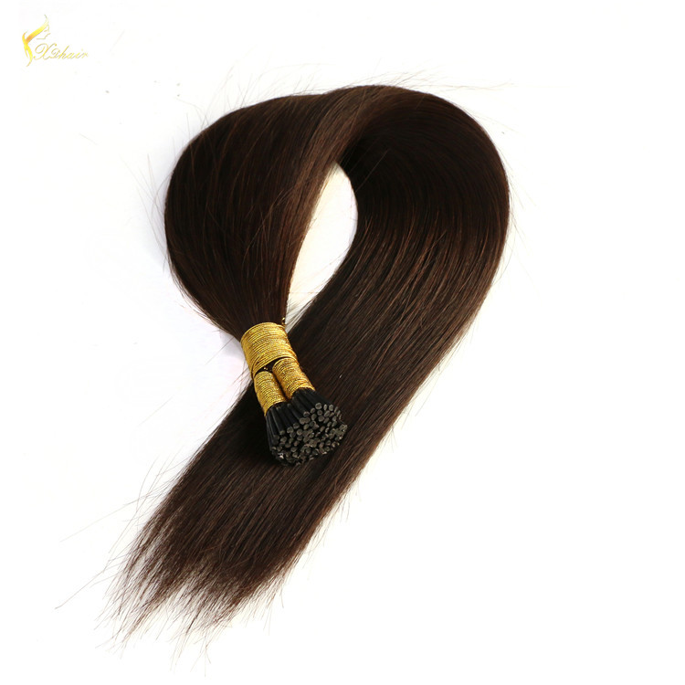 Best Selling Factory Price Soft Smooth 100% Temple Indian Hair Blonde i tip hair 18inch