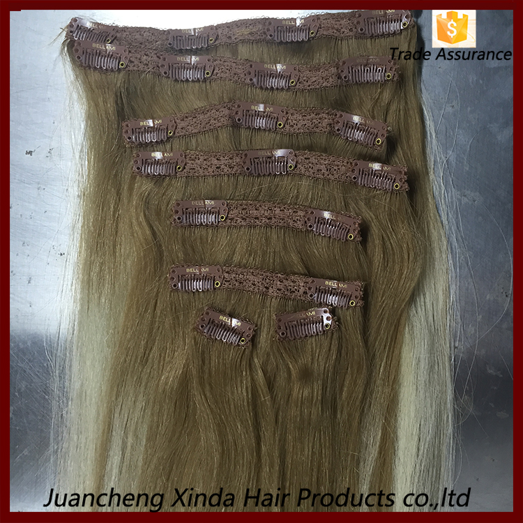 Best Selling direct factory Remy Hair Clip in Hair Extension
