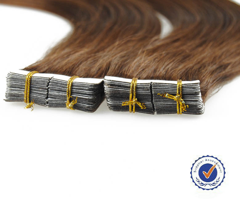 Best quality human hair extension tape weft factory price double drawn hair
