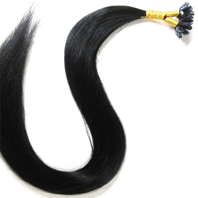 Best quality humanhair extension U tip natural black hair pre bonded  non remy human hair indian