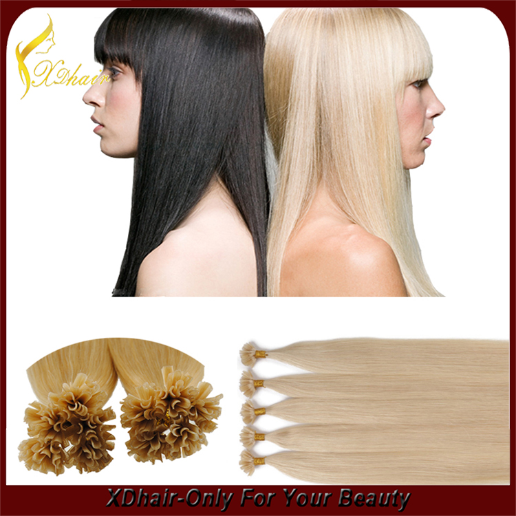 Best selling products high quality 100% Brazilian virgin remy nail tip human hair U tip hair extension