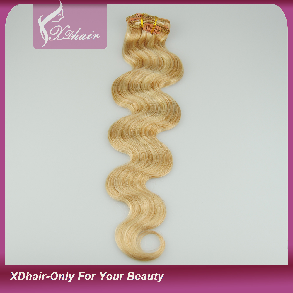 Body Wave Tangle Free Shedding Free No Lice No Knot 100% Unprocessed Human Hair Extensions Clip in Hair