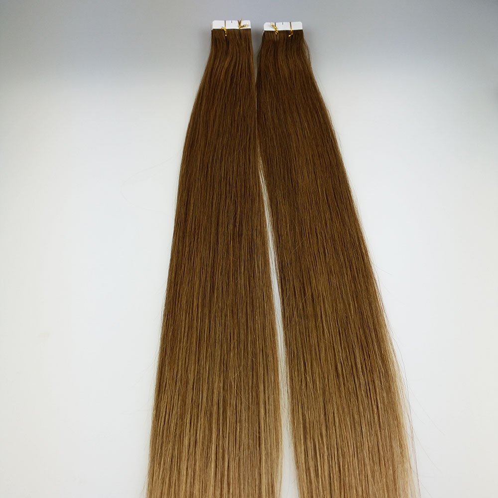 Brazilian human hair virgin remy glue tape hair top selling hair