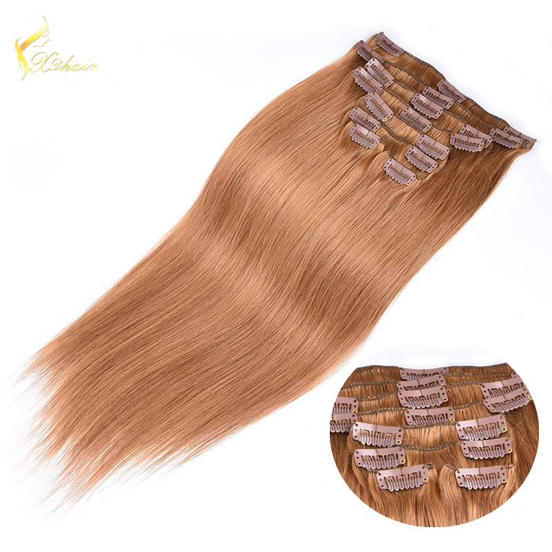 hot new hair Double drawn 7a luxury all textures human hair extensions clips,clip in hair extensions