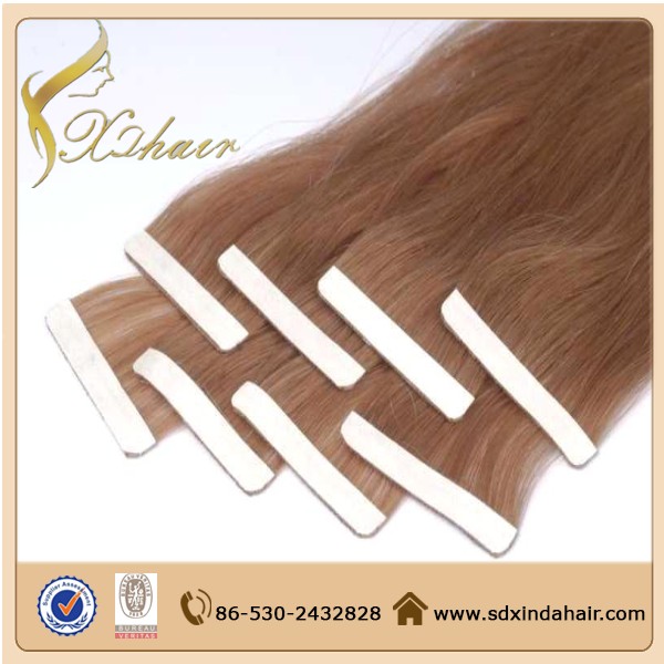 Cheap brazilian human tape hair 100% virgin remy hair tape in hair extentions wholesale