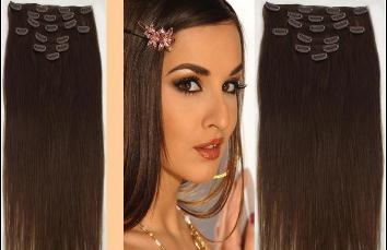 Cheap christmas gift 8pcs/set Brazilian body weave Clip in Hair Extensions bundles hair extensions