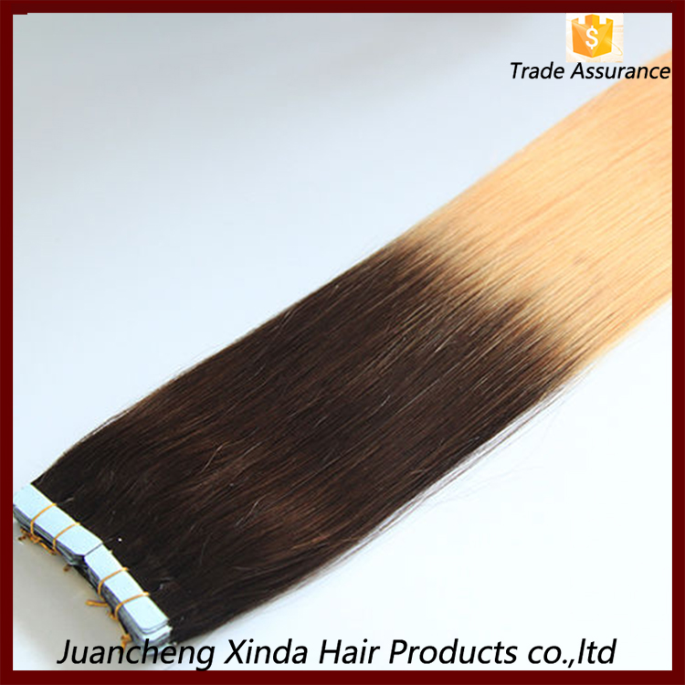 Cheap hot sale tape hair in hair extensions ombre remy tape hair extension
