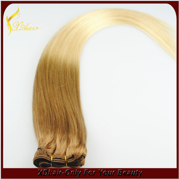 China Factory European Hair Wholesale Ombre Double Drawn Hair Extensions