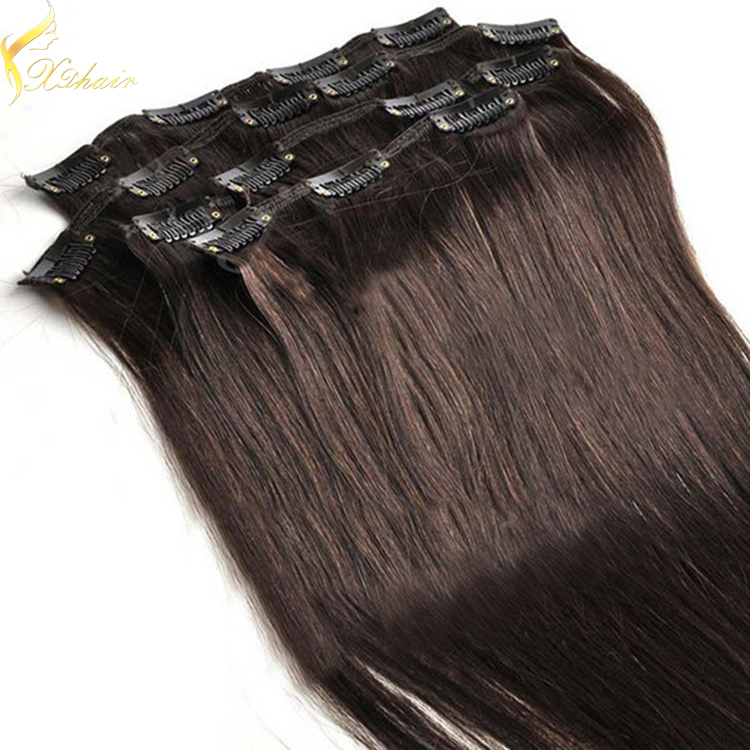 China wholesale New arrival best selling high quality Virgin Hair human hair extensions clips
