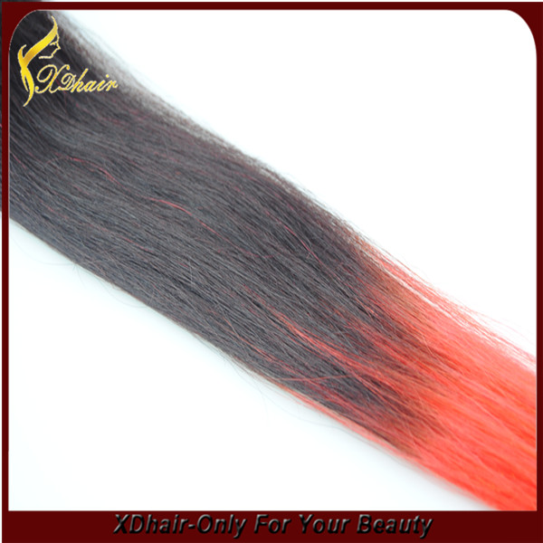 Cina Alibaba tangle free hair wave skin weft human hair extensions omber color