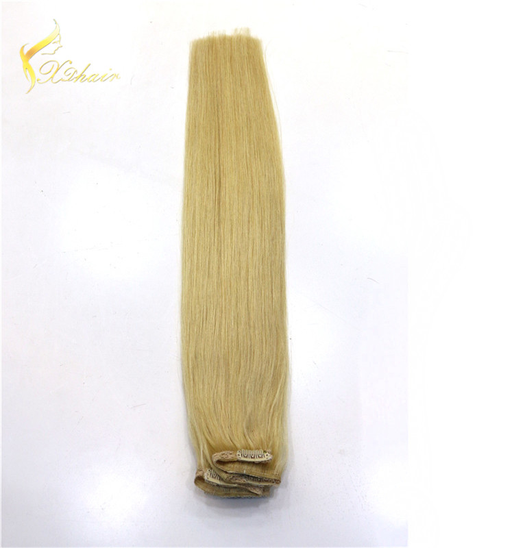 Classic Style Thick Bottom Double Drawn Top quality European hair extensions clip in hair extension
