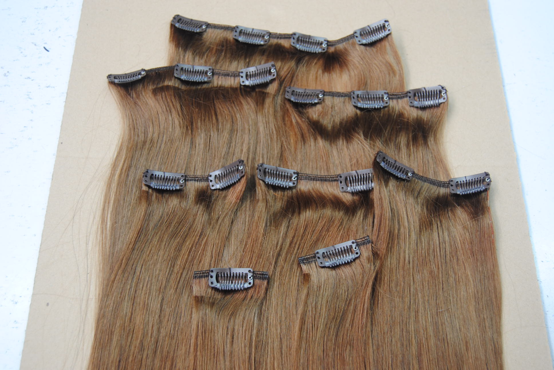 Customized Full Head Clip In Hair Extensions Free Sample, Cheap 100% Human Hair Clip In Hair Extension