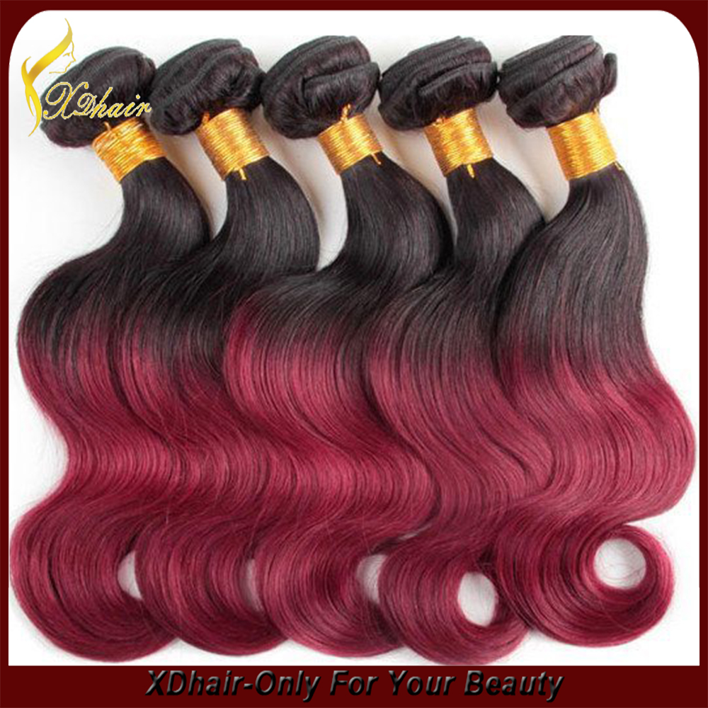 Dye Dip remy virgem onda cabelo humano cabelo ombre cabelo de alta qualidade