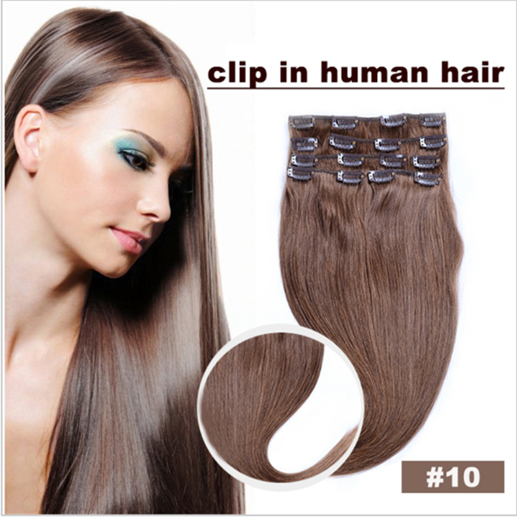 Double Weft Clip In Human Hair Extensions 100% Human Hair,ADouble Weft Clip In Human Hair Extensions 100% Human Hair,ALL COLOURS