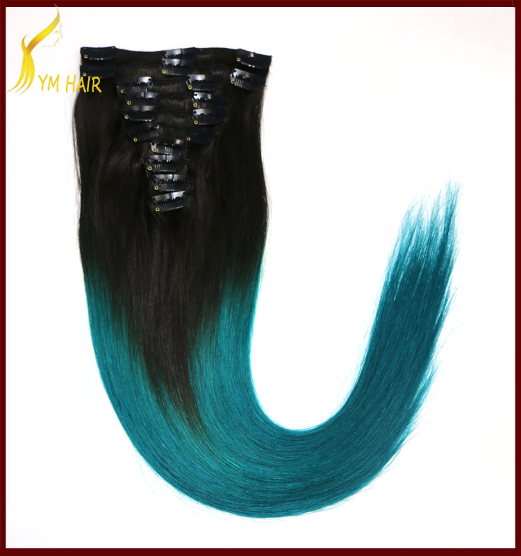 Double drawn 150g 190g 220g 100% real human hair clip in extensions