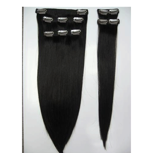 Китай Double drawn cheap grey color clip in hair extension,afro kinky curly clip in hair extensions for black women производителя