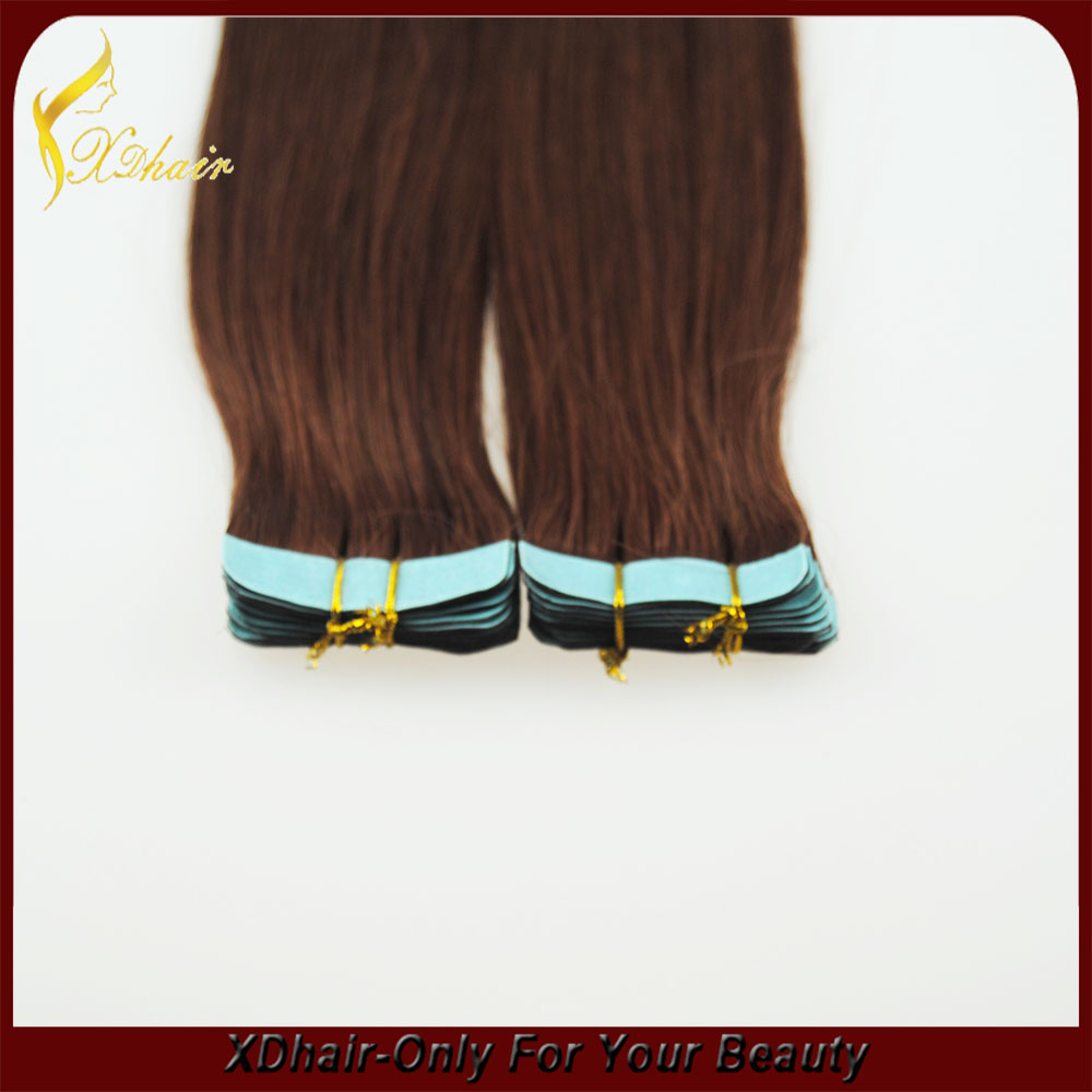 Double drawn remy wholesale  tape in hair extentions