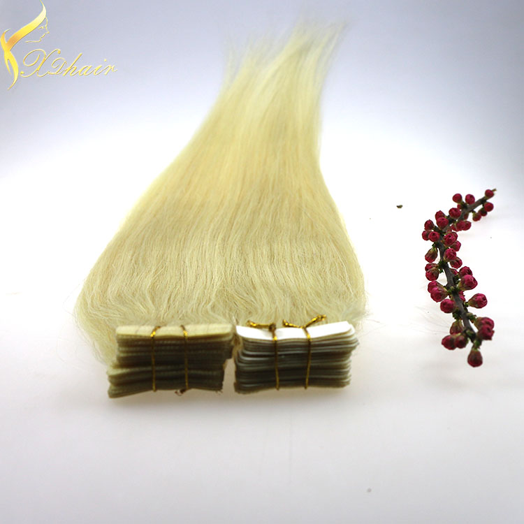 Double weft full cuticle wholesale brazilian 28inch extension tape hair