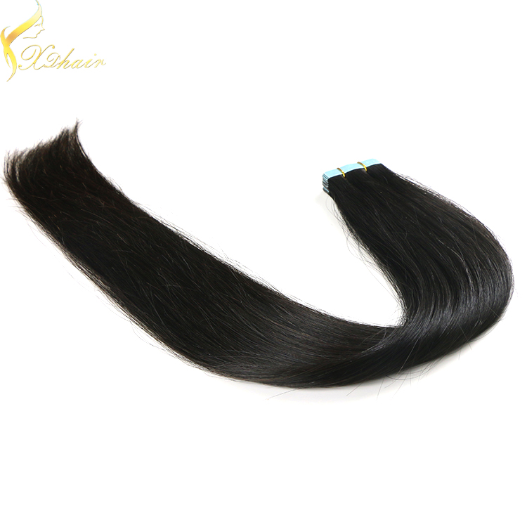 Double weft full cuticle wholesale double drawn tape in hair curly