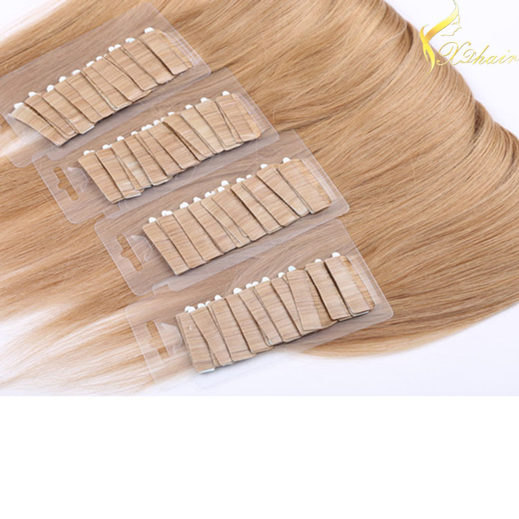 Double weft full cuticle wholesale tape in hair extensions european