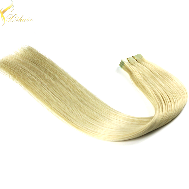 Double weft full cuticle wholesale tape in virgin hair extensions