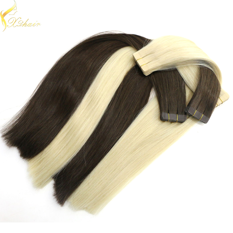 Double weft full cuticle wholesale virgin remy straight full shine hair extensions